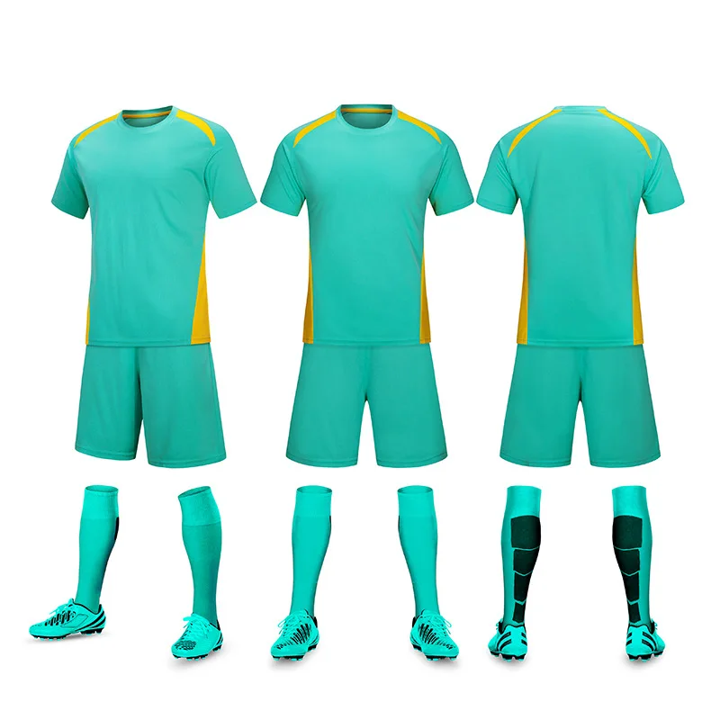 Wholesale Kids Soccer Uniforms Kit Children Cheap Soccer Team Jersey Uniforms Boys Football Sport Training Jersey Design Uniform