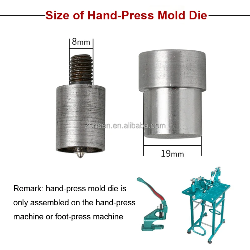 831 633 655 металлические кнопки под давлением пресс-форма серьги-гвоздики установка инструменты для DK-93 Ручной пресс машина