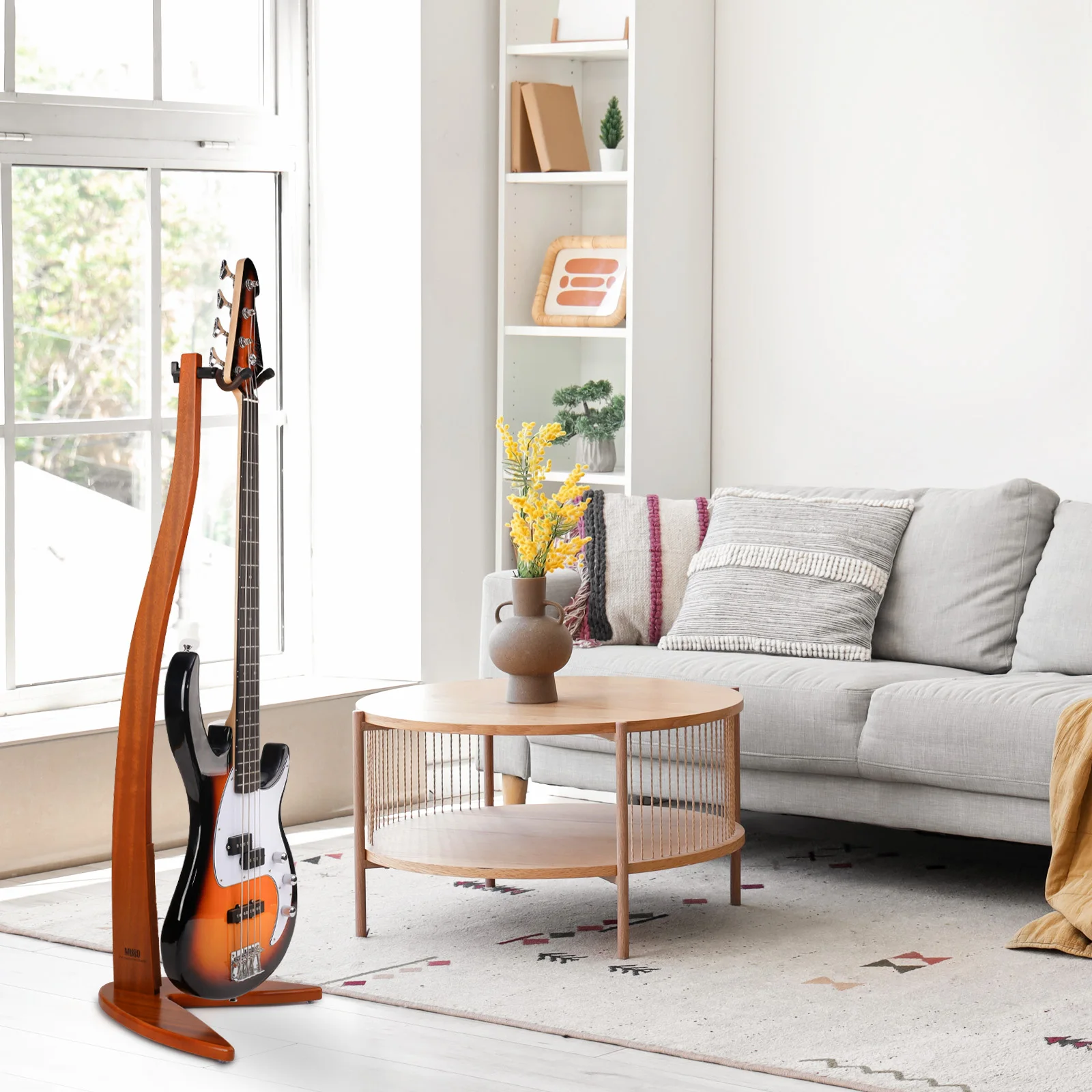 Wooden guitar Holder Handing floor Guitar Stand for Electric Guitar Easy and Quick Assembly holder
