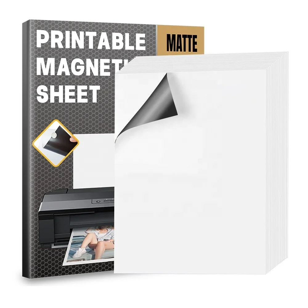 Sublimation White Magnets Inkjet Printing Receptive Sheeting Glossy Wholesale Refrigerator Flexible Paper Refrigerator Magnets