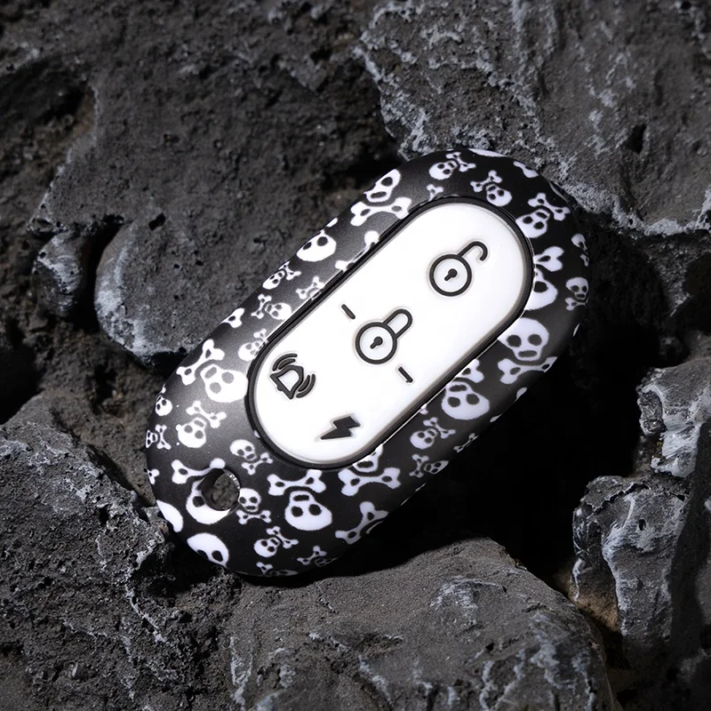 carbon fiber Abs silicone  wooden skull car key case for YADEA silicone car remote key cover