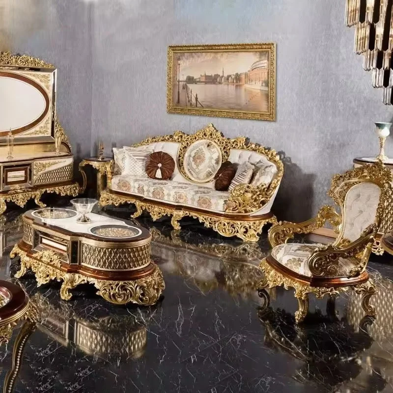 Hot-Selling Royal Turkish Sofa Set High-Quality Classic Living Room Furniture LuxuryTurkish Sofa Set Elegant and Timeless Design