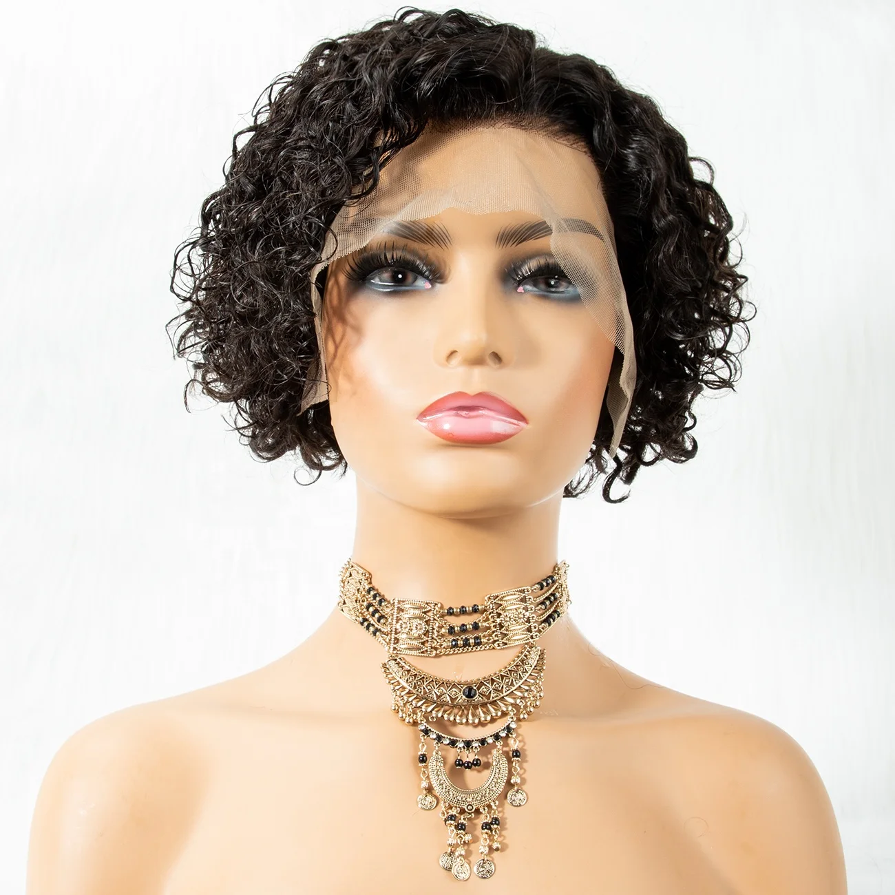 
Модные вьющиеся парики боб 100% бразильские волосы с полной кутикулой выровненные человеческие волосы короткий боб кружевные передние парики для женщин 