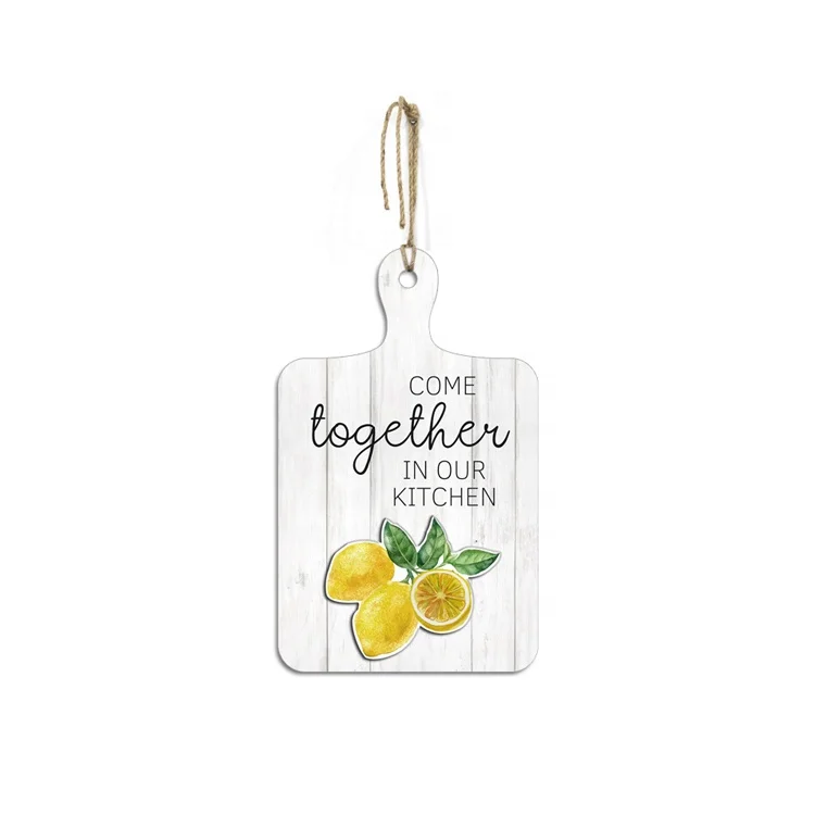 Lemon Theme 24.5x40X0.6cm or Custom Size 3D MDF Wall Panels Wholesale Wood for Home Decor