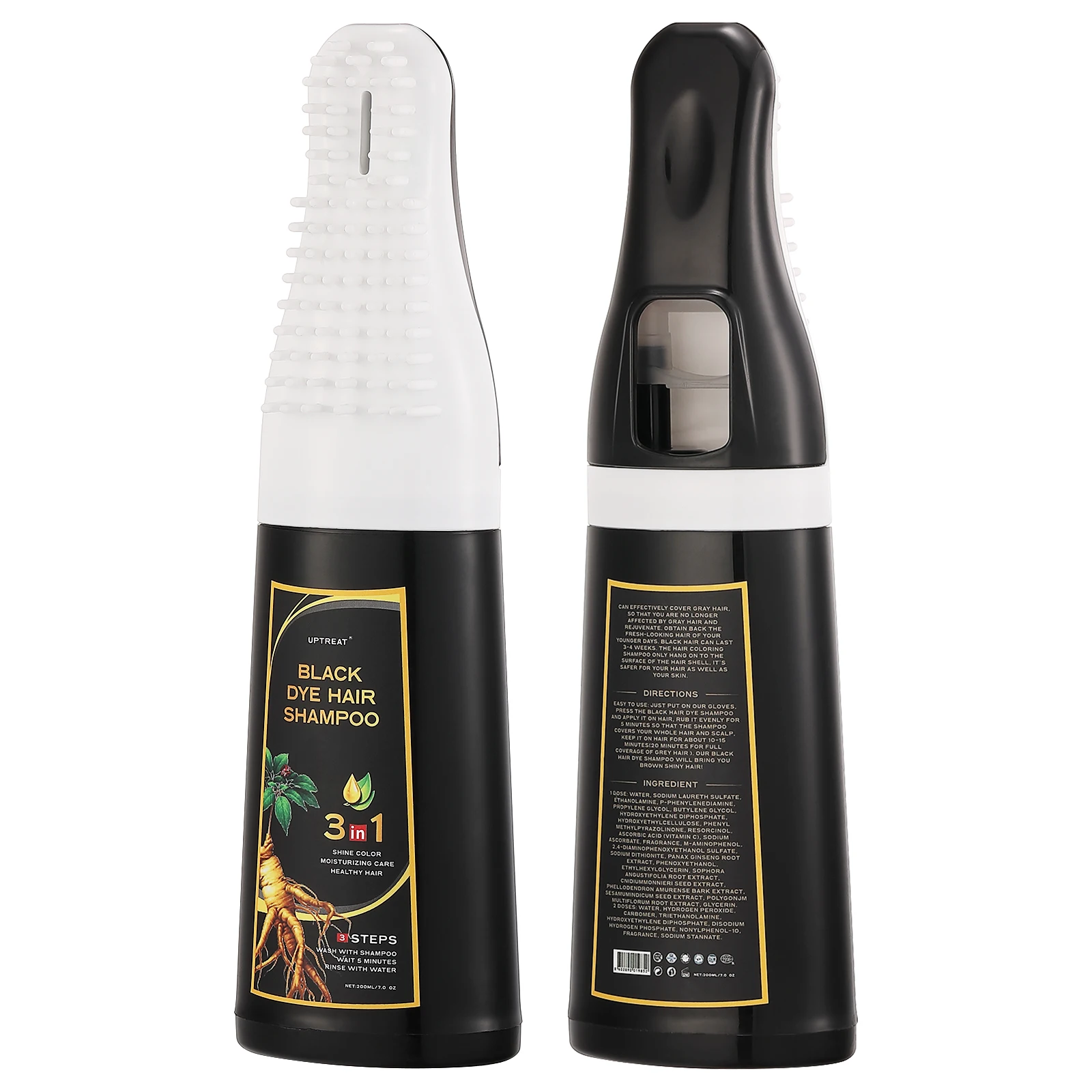 Private Label New Arrival Organic Non Allergic and No Ammonia Fast Cover Anti Grey Color Herbal Extracts Hair Dye Shampoo