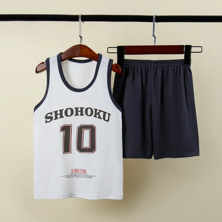 
100%Cotton Summer kids Clothing Sets For 3~8 years kids Girl Boy Clothes Suits Sleeveless Vest+Shorts pants 