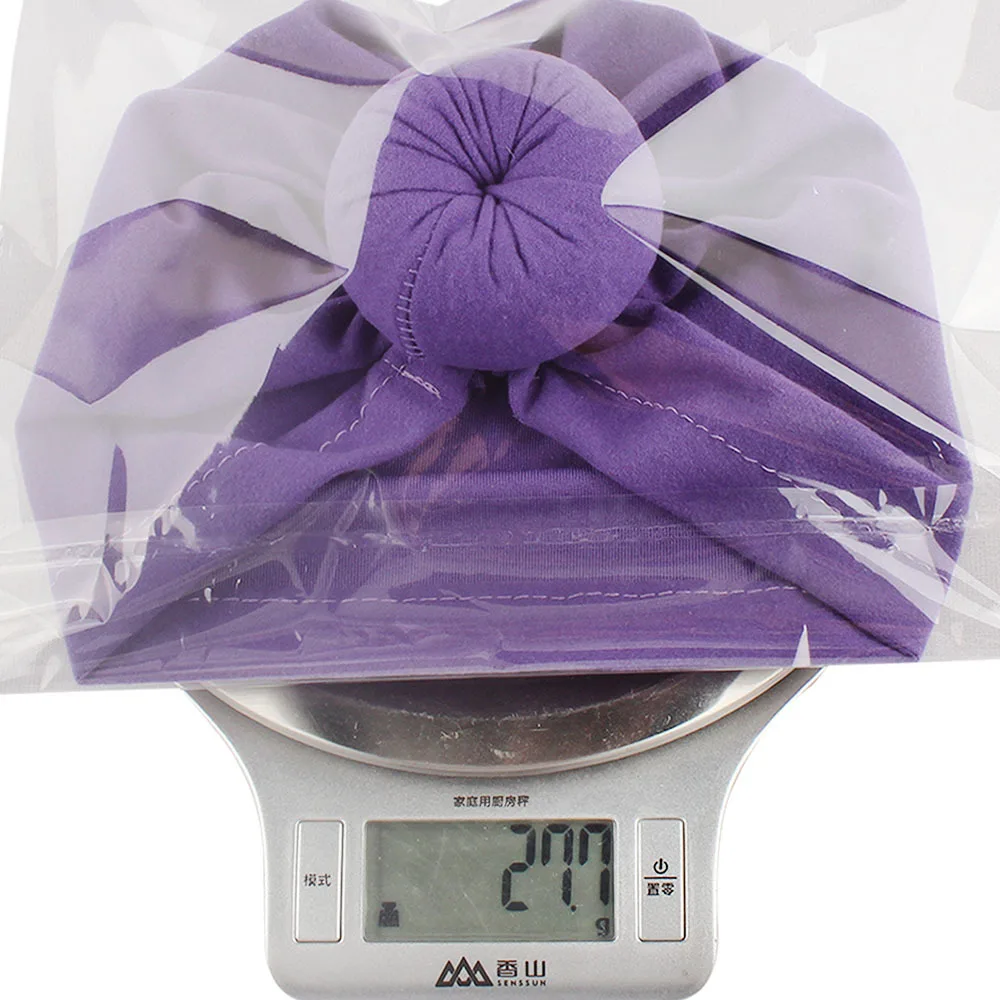 Baby Headbands Turban Knotted Baby Infant Headwraps Cotton Soft Cute Bow Muslim Turban Cap Hijab for Toddler Girls Children