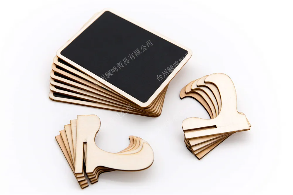Mini Chalkboard Signs, Small blackboard Labels with Easel Stand, Wooden Blackboard for Table Numbers