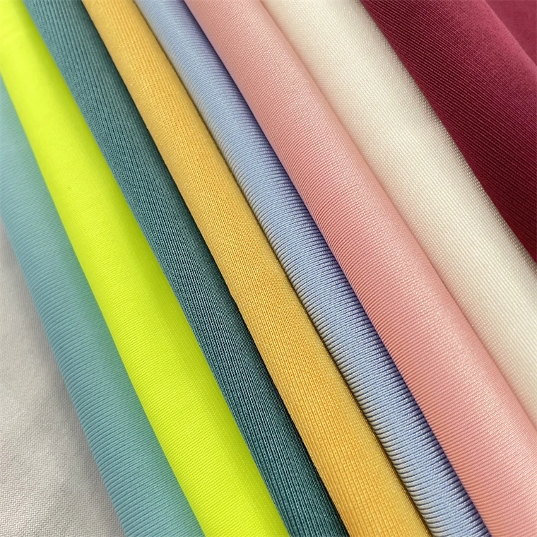 Breathable Anti-UV nylon Spandex yoga Lycra Fabric knitted 4 way stretch nude nylon lycra spandex for yogawear