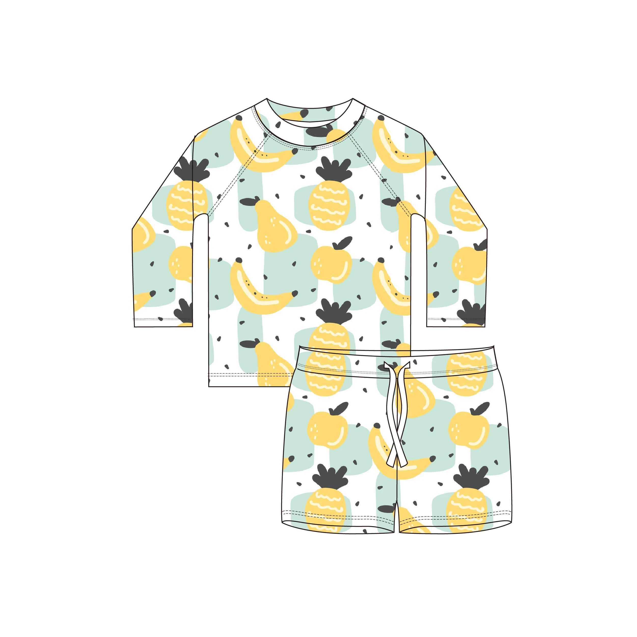 Детский купальник на заказ для мальчиков и девочек Upf50 + с длинным рукавом Солнцезащитная пляжная одежда маленьких