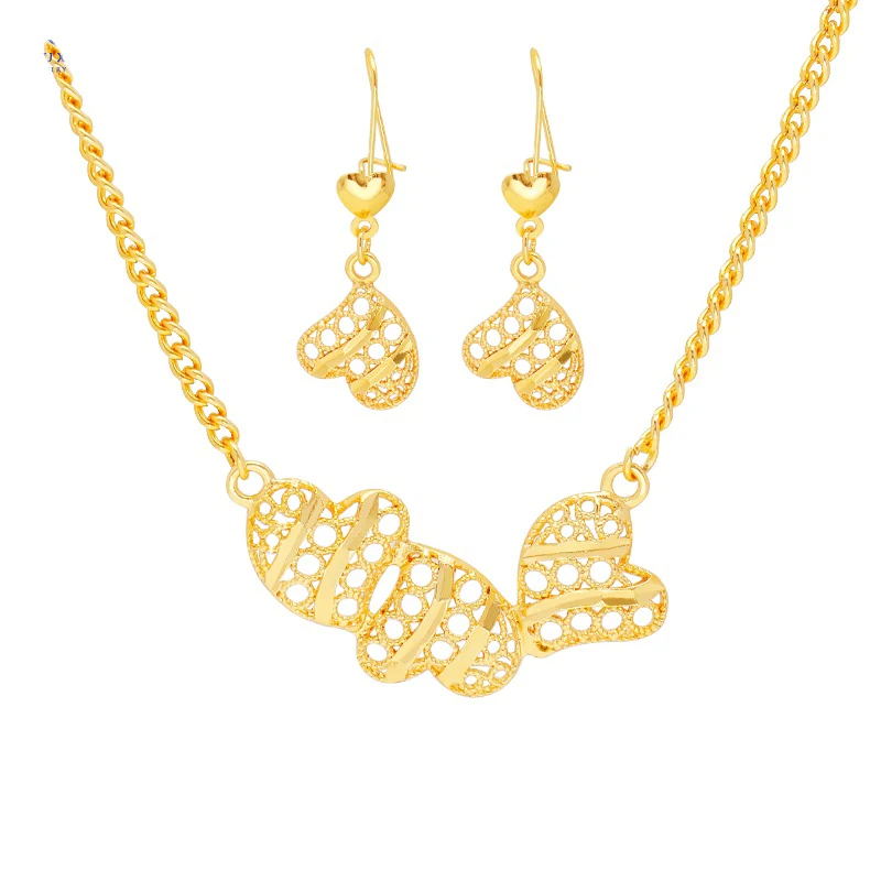 JXX Factory Fashion Dubai 24K Gold Jewelry Set 2021+African Jewelry Sets For Party
