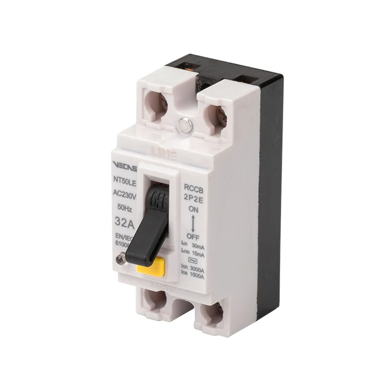 VECAS Molded Case Circuit Breaker MCCB Current Breaker with Leakage Protection 2 Pole RCBO 32A 50HZ/240V Air 220/240VAC 230/400V