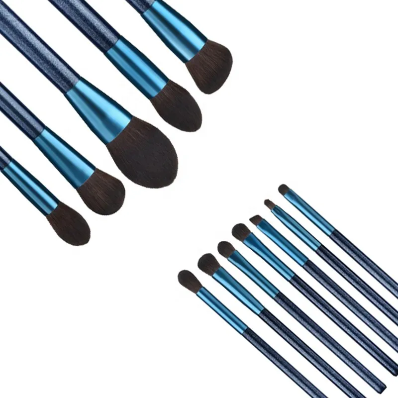 hot sale 12pcs set micro whiskers small grape blue rose makeup brushes