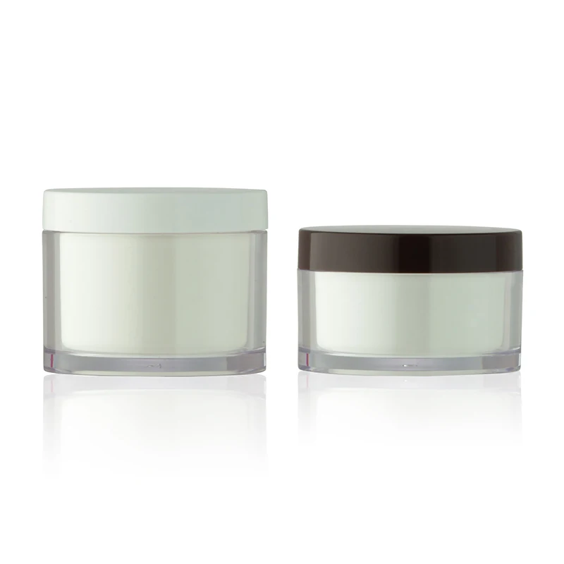 Most popular black lid round hair gel white cosmetic jars