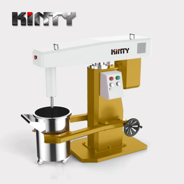 KINTY Electric Stirrer Mixer Machine Easy To Operate Pneumatic Lifting Mixing Machine Cream Mixer High Speed Dispersion Machine