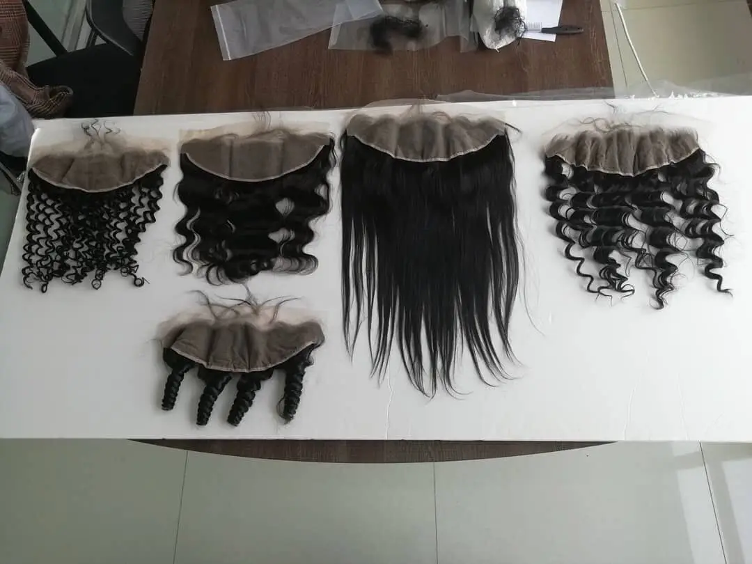 Frontal with Baby Hair Cuticle Aligned Shadevirgin Headlight Shellt Swiss Lace Lens Shell Headlamp Cover Brazilian Hair 1 Piece