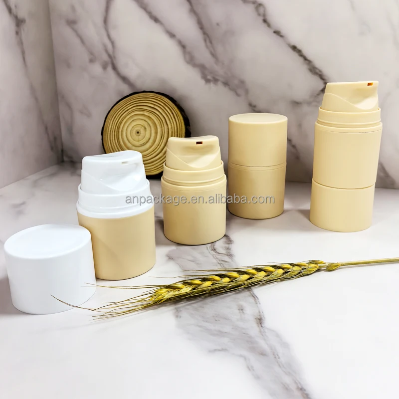 100% PCR PP Airless Lotion Pump Bottle For Skin Care Package Customized Color Plastic Serum Lotion Bottle With Airless Pump Head