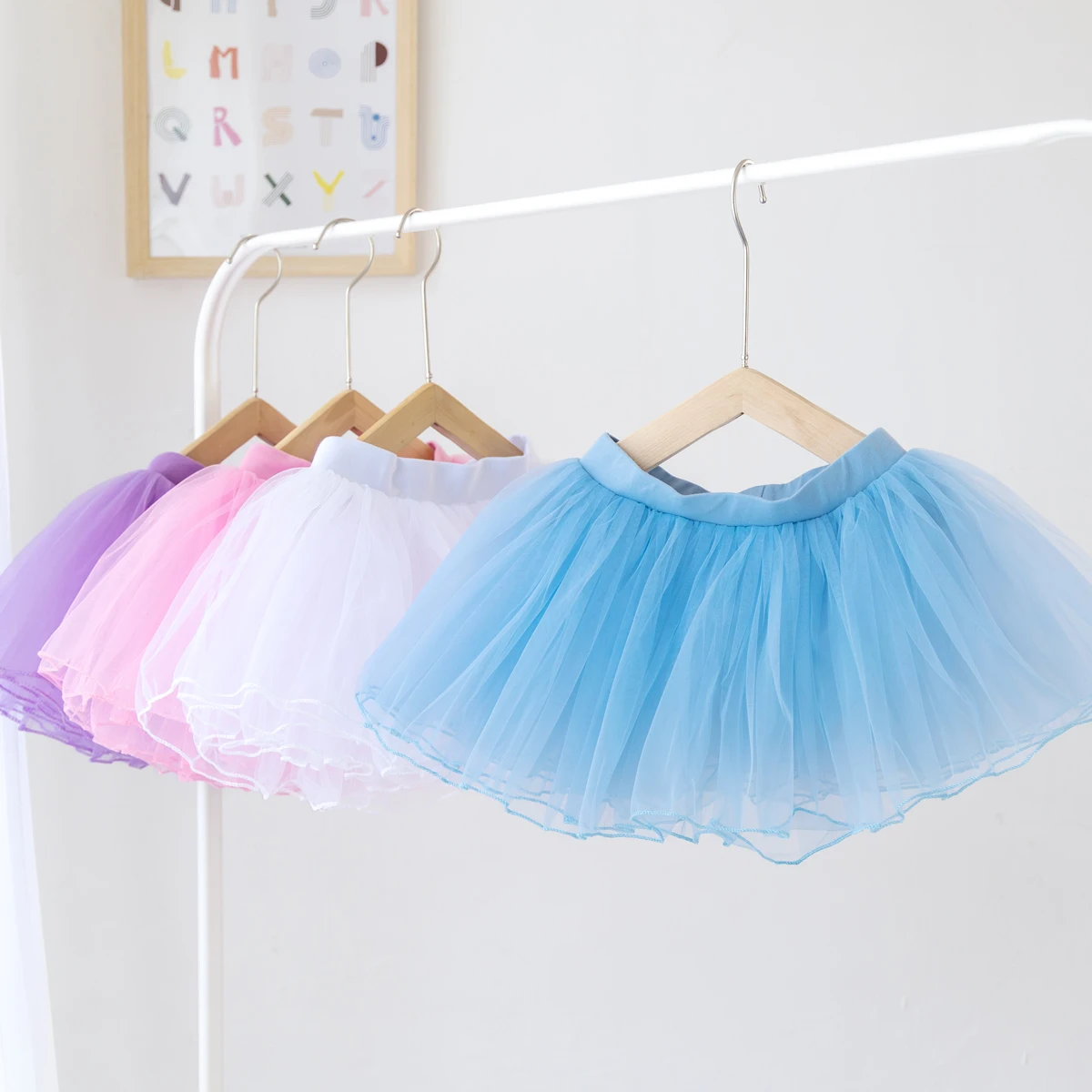 Pink Skirt Toddler Girl Wholesale Pink Tutu Skirts Kids Toddler Dance Tutu Girl Tulle Ballet Skirt Kids Sky Blue Black Tutu