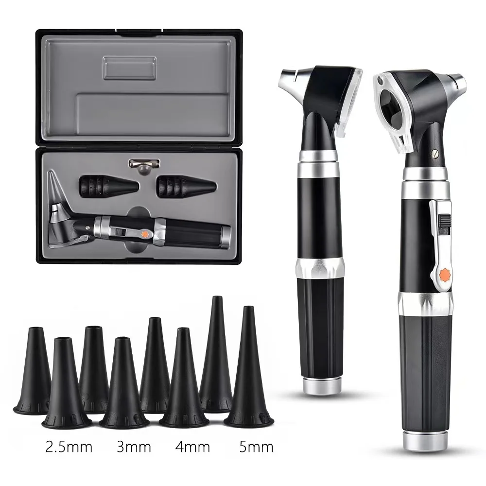 Fiber Optic Otoscope Ophthalmoscope retinoscope ENT Diagnostic Examination Set ear eye cleaning digital otoscope otoscope