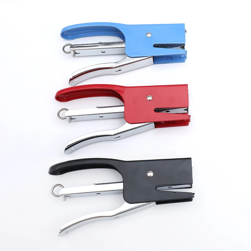 Hand Plier Stapler Paper Binding Metal Desktop School Hand-held Metal Classic Professional Office Black Standard Stapler Manual