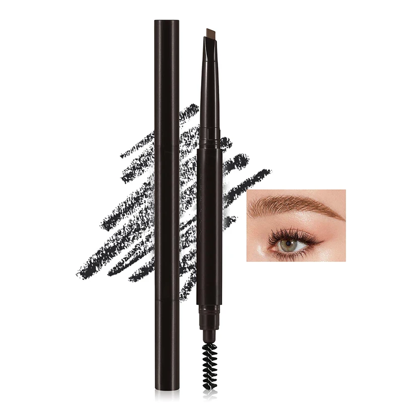 2024 New Products 2 In 1 Grey Eye Brow Pencil With Brush Wholesale Factory Direct Sell Best Price Eye Brow Pencil For Lady
