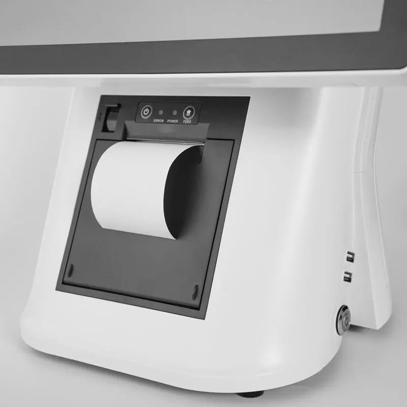 Billing Retail Restaurant Electronic Touch Pos Terminal Cashier Machine Cash Register Dual Screen 15inch Built in Printer
