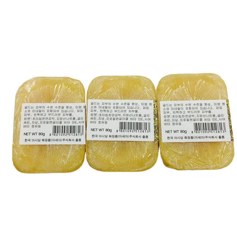 Корейский 80g анти-старения крем отбеливающий бар 24k золота коллагеновая мыло
