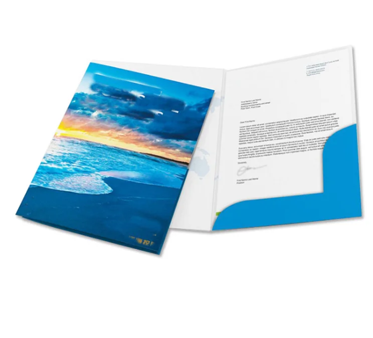 Production paper folder conference presentation folder advertising brochure