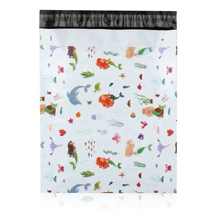 Wholesale White Small Business Self Adhesive Logo Printing Poly Shipping Mailer Custom Plastic Parcel Bag For Express Supplies