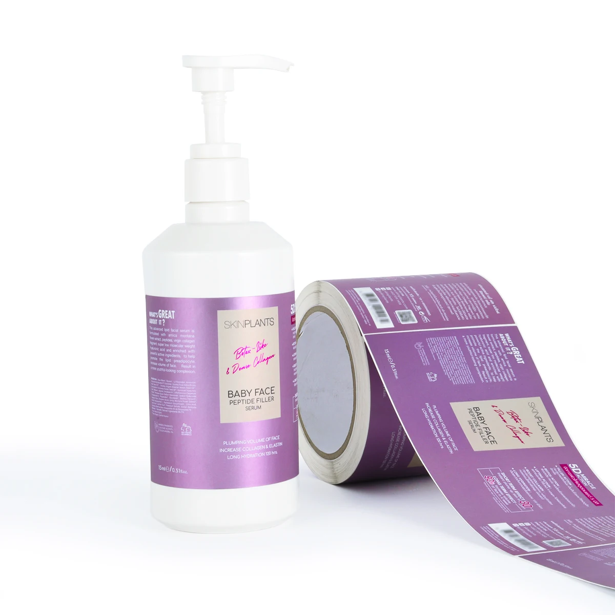 Custom Luxury Logo Waterproof Cosmetics Label Foil Skincare Sticker for Lotion Bottle Skin Care Packaging