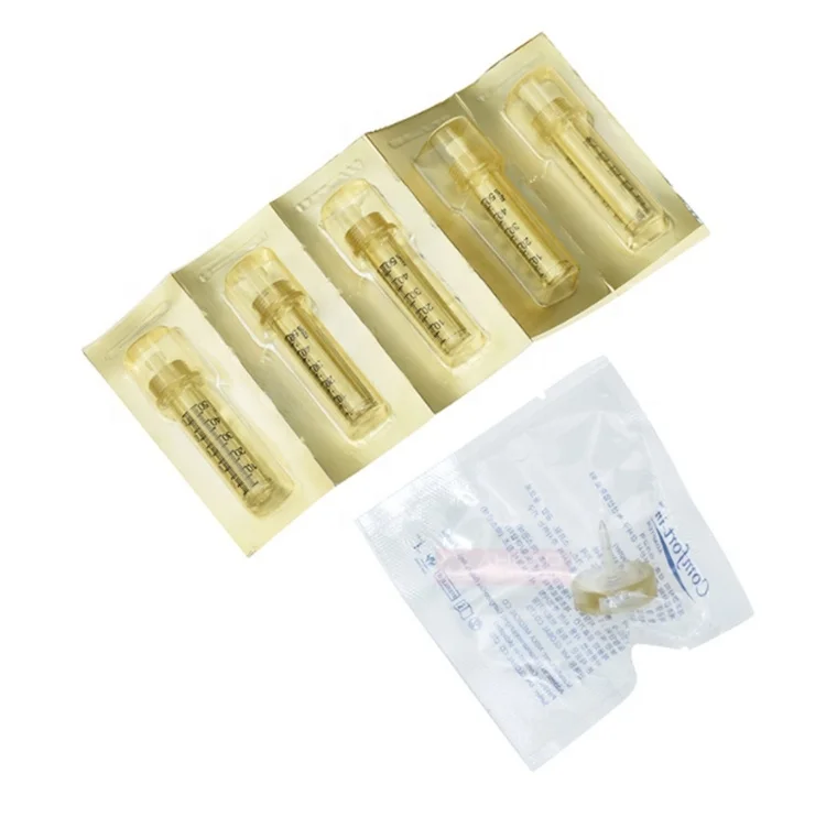 Hyaluronic injection pen disposable syringe ampoule head and adapter