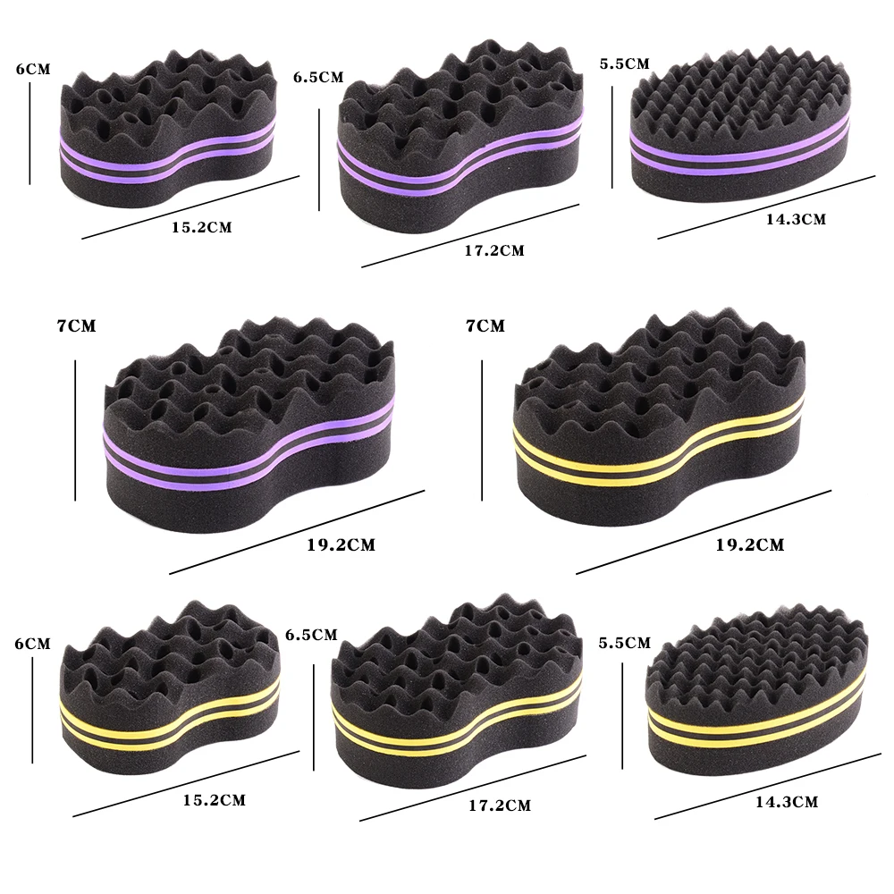 Hot Sale Magic Twist Hair Curl Sponge Wave Twist Brush Two-Side Afro Curling Sponge for Black Men