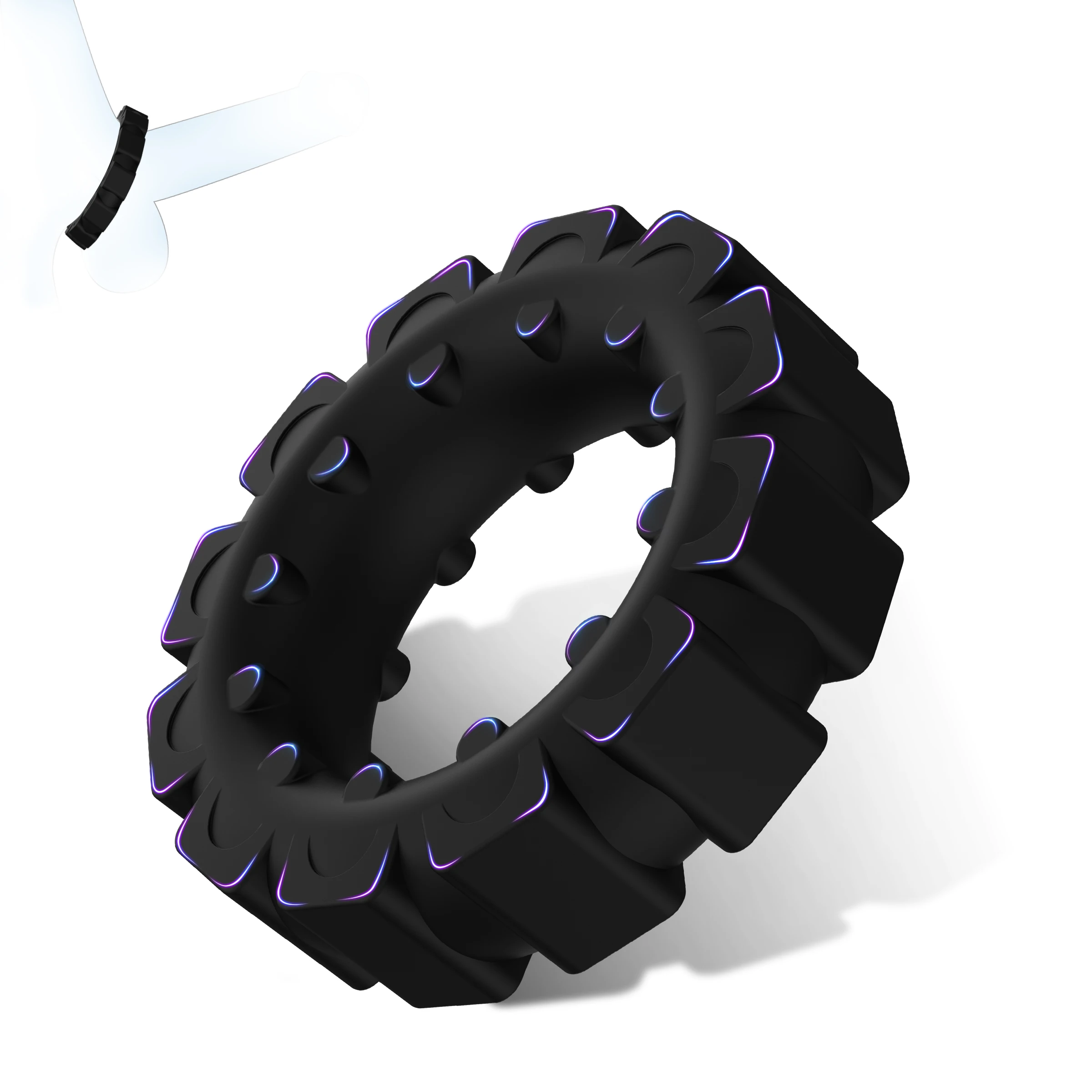 AAV hot selling wholesale manufacturer tire shape silicone penis ring masturbation vibrator male masturbator for fashionable men