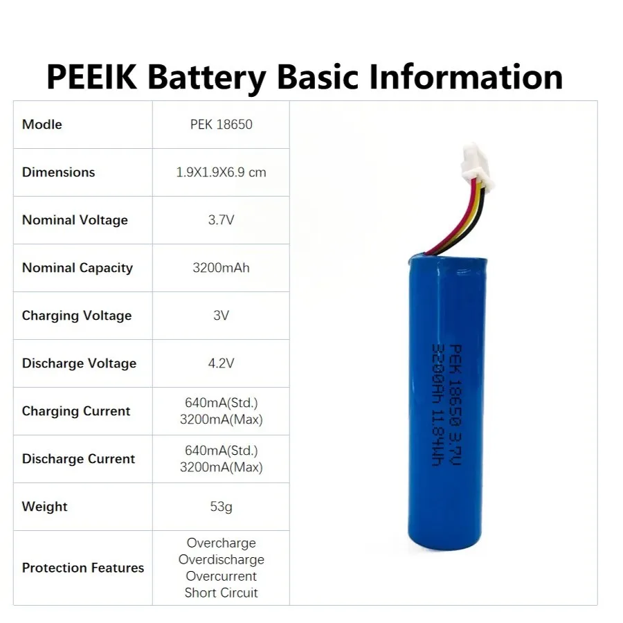PEEIK 3200 мАч 3 7 В цифровые весы портативные вакуумные беспроводные термостаты кислородные машины Долговечные батареи поставщики