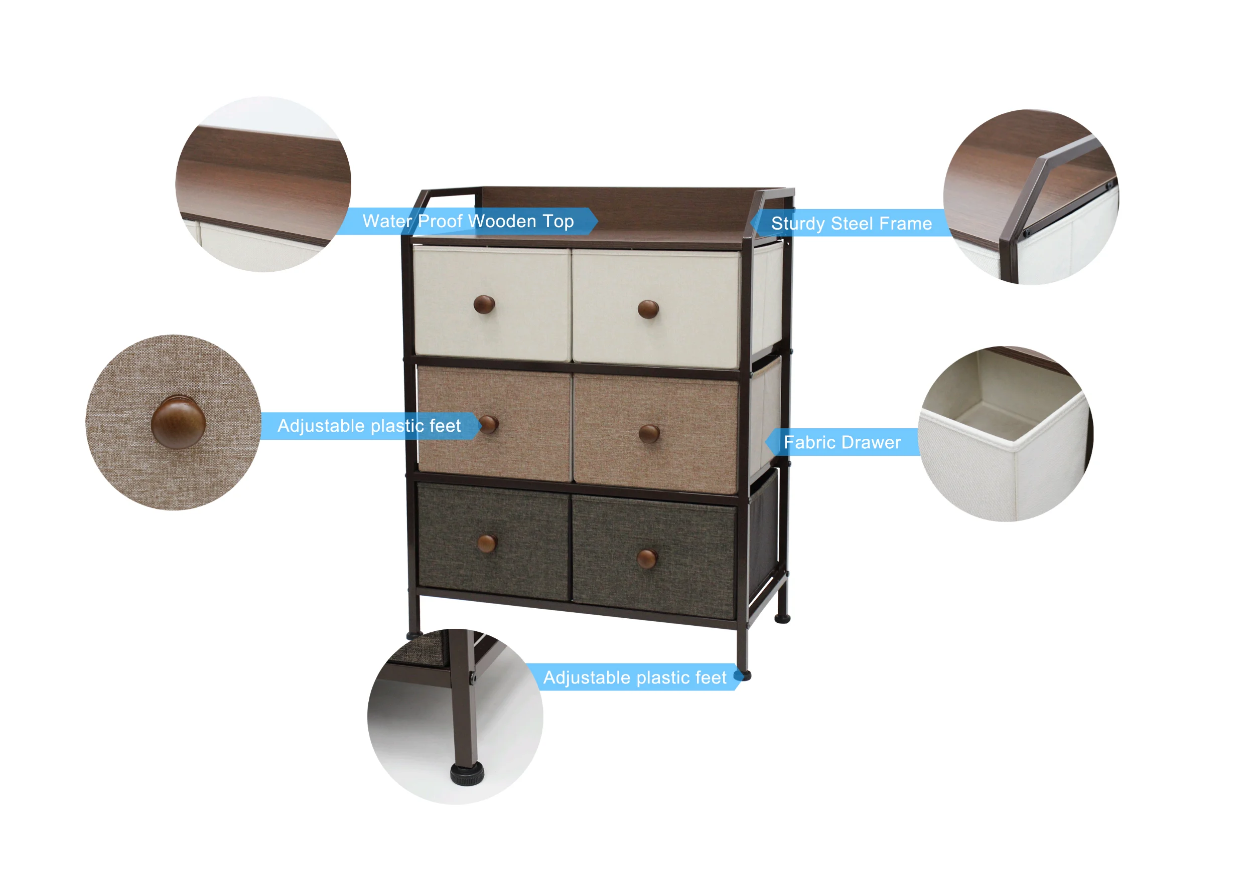 brown kitchen storage cabinet rustic chest of drawers dresser bedroom with 6 drawer