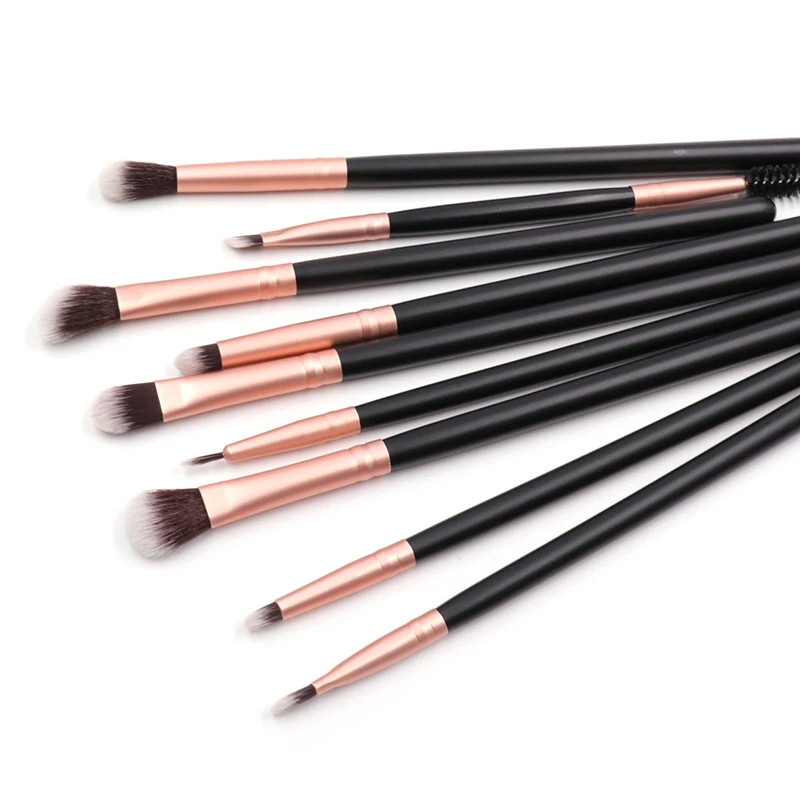 Private 14pcs Custom  wood  Handle Beauty Tool eyeshadow brush custom label