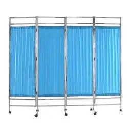High Quality Modern Style Hospital Ward Screen Stainless Steel Base Furniture with Wheels Divides Clinic Rooms and Beds