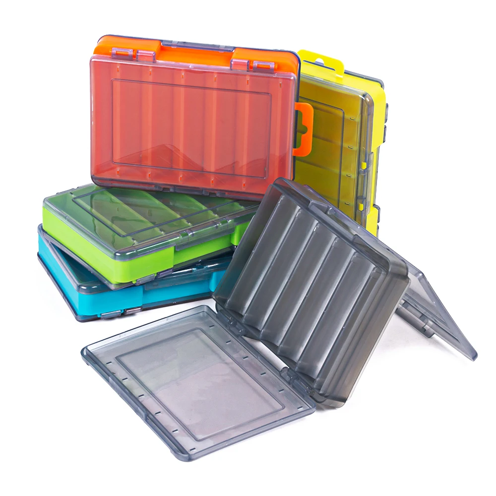HOT 14*10*2.8cm Fishing Tackle Box Waterproof Double Side Bait Lure Hooks Storage Boxes Carp Fly Fishing Accessories tool box