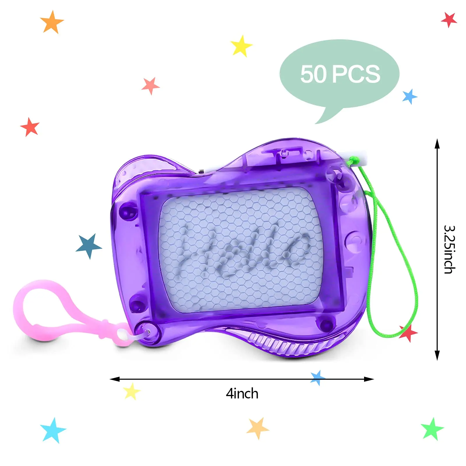 NISEVEN Wholesale 50pcs/Set 3 Colors Drawing Painting Sketch Pad Doodle Board Set with Pen Keychain Mini Magnetic Drawing Board