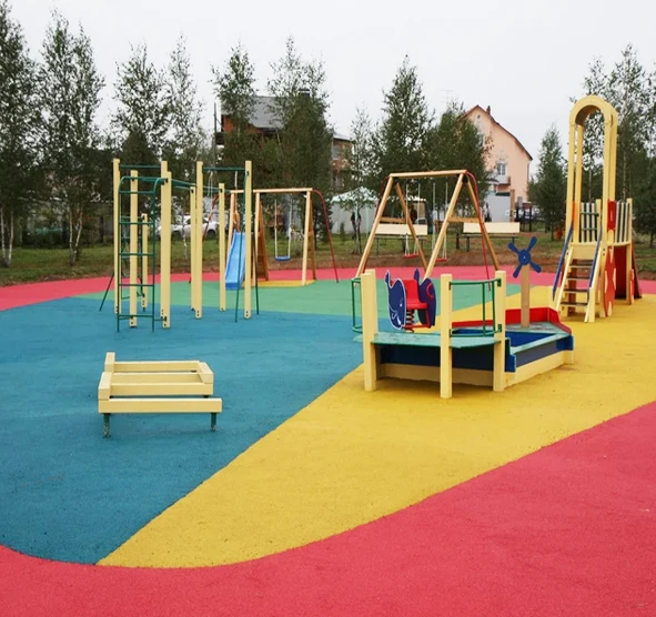 Color bright and color durable Playground outdoor rubber flooring /EPDM rubber granules /SBR crumb rubber