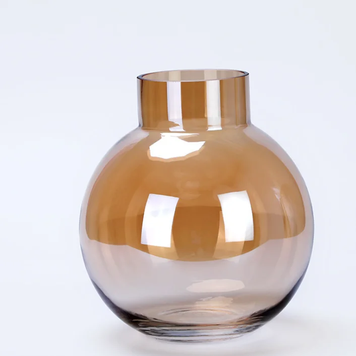 Aeofa nordic style glass & crystal vases simple bud bottle modern colorful glass vase home decor for single flowers