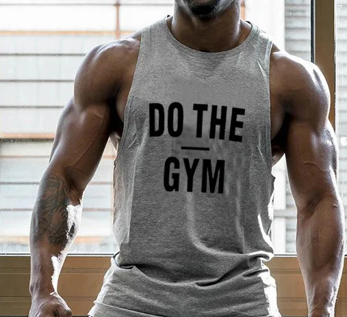New Design custom logo Cotton Muscle Athletic Shirts Sleeveless Fitness Wear Workout Men Gym Tank Top For Men women