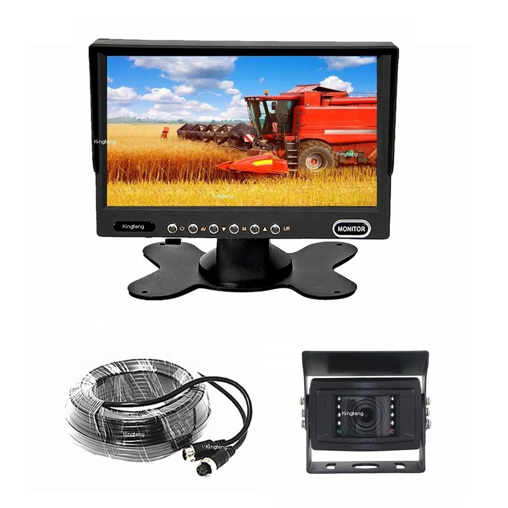 Night Vision Vehicle Car Reverse Camera Rearview Monitor Video Car Security System For Excavator Farm Tractor Agricultural