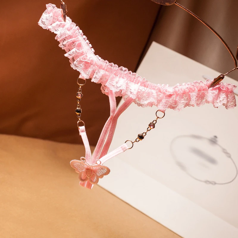 2023 New Factory direct sales lace young girls open crotch thong women panties transparent sexy g string sexy underwear