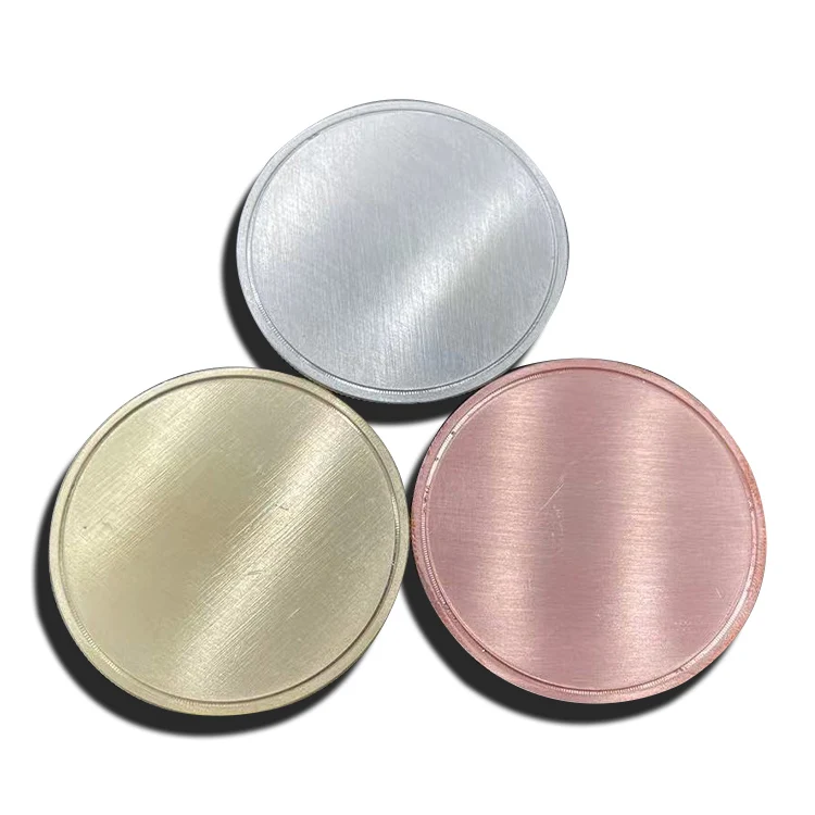 custom round blank coin stainless steel brass copper Ti empty coins for laser engraving