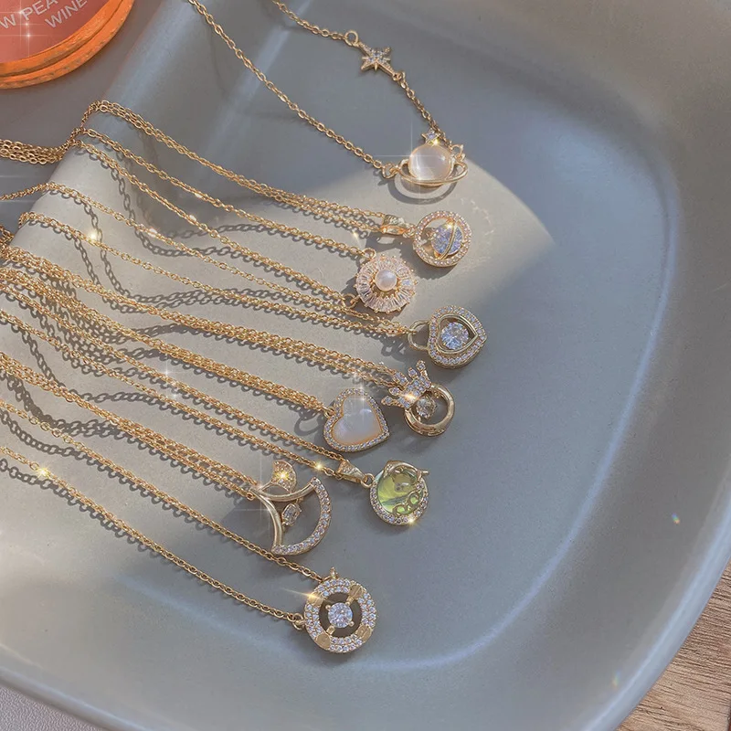 Crystal Natural Birth Stone Beaded Necklace Jewelry Crystals Healing Stones Beads Long Necklaces