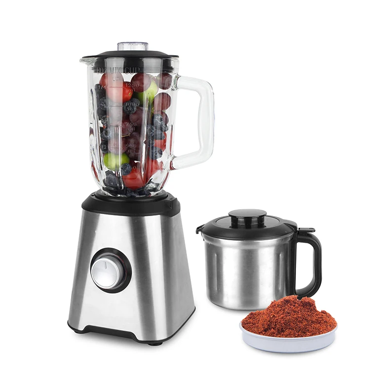 coffee blender Stainless steel hosing 2 in 1 table blender with Glass jar