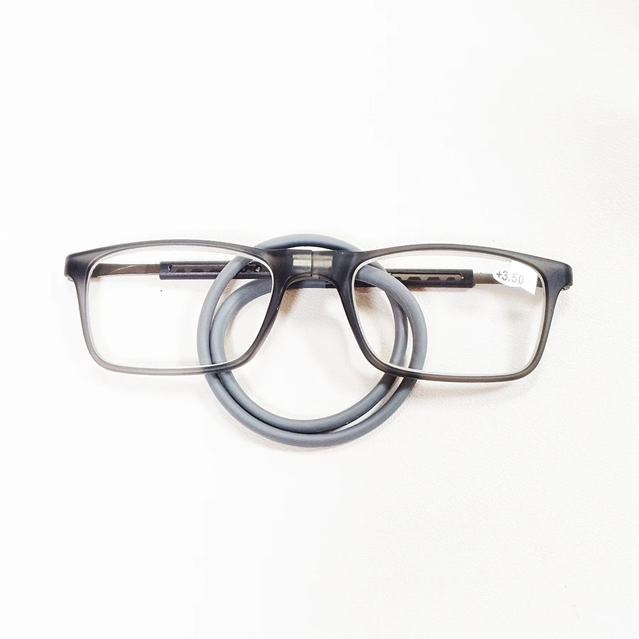 Portable magnetic reading glasses that can be hung around the neck with adjustable lanyard for men and women