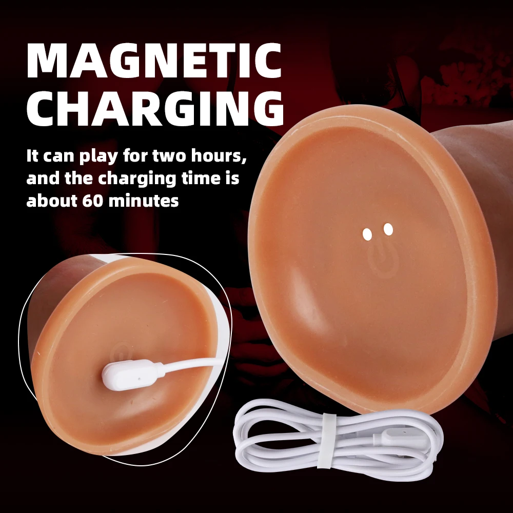 Remote Control Thin Vibrating Big Dildo Penis G Spot Stimulate Sliding Skin Silicone Dildo Vibrator For Women Huge Realistic