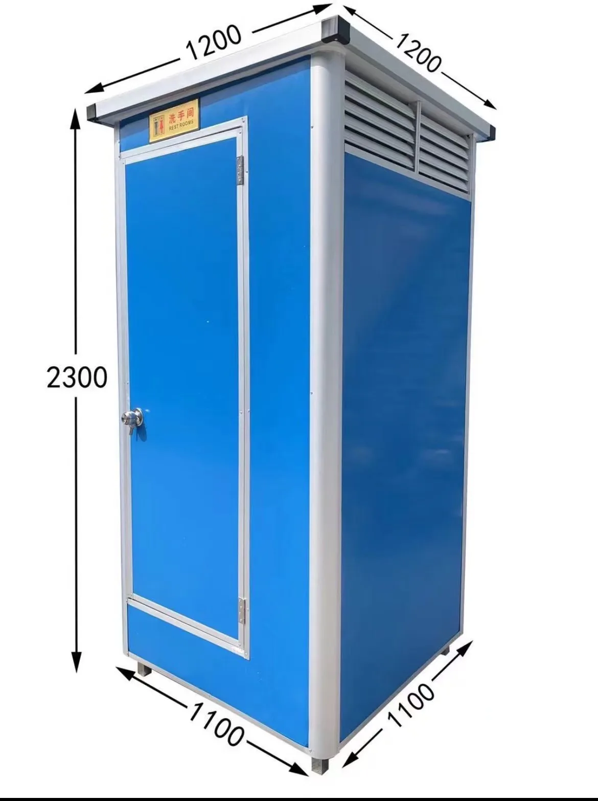 ZHYH Modern Design Outdoor Portable Toilet Easy Assembly Mobile Ready Pre-Made for Sale with Graphic Design Solutions